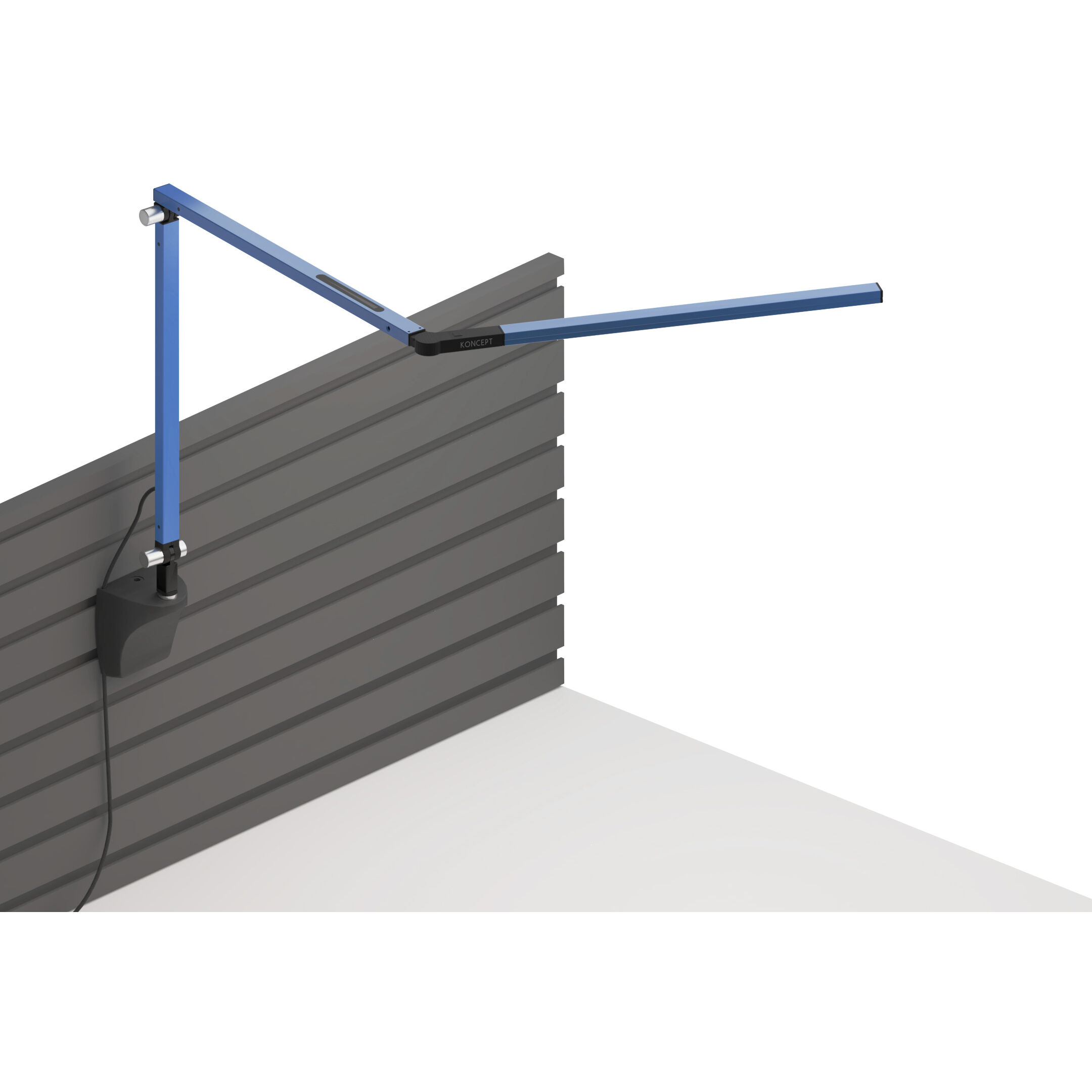 Z-Bar Mini LED 2 inch Blue Slatwall Mount Desk Lamp Wall Light